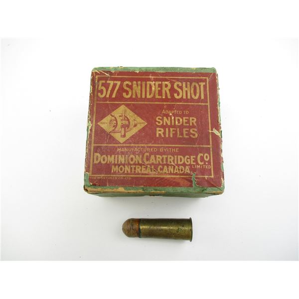 COLLECTIBLE DOMINION .577 SNIDER SHOT