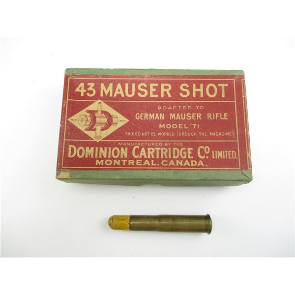 COLLECTIBLE DOMINION .43 MAUSER SHOT