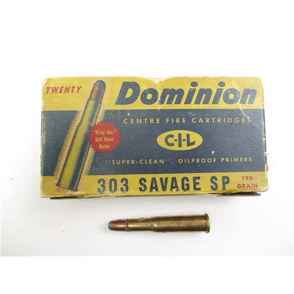 COLLECTIBLE CIL DOMINION .303 SAVAGE
