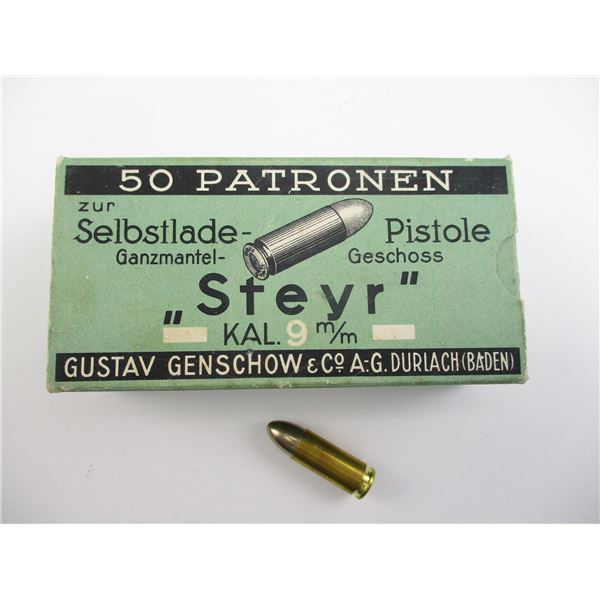 COLLECTIBLE  GUSTAV GENSCHOW 9MM STEYR