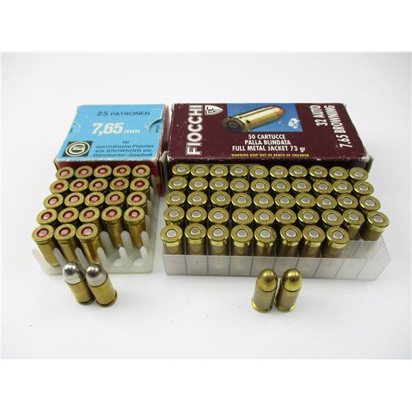 ASSORTED .32 AUTO AMMO  LOT