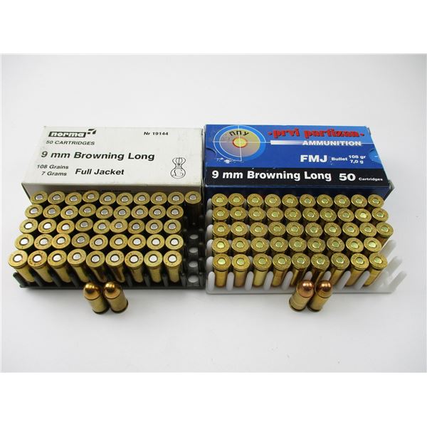 ASSORTED 9MM BROWNING LONG LOT