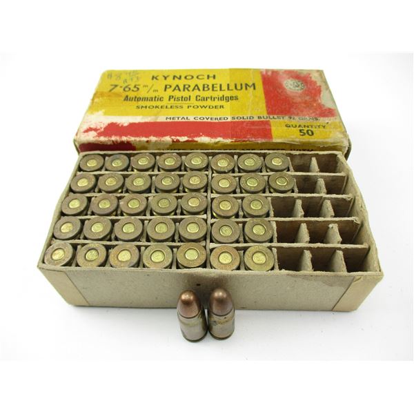 KYNOCH 7.65MM PARABELLUM AMMO LOT