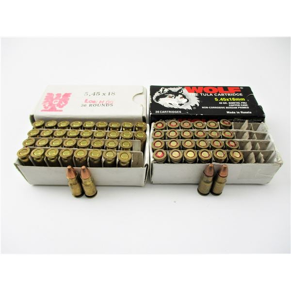 ASSORTED 5.45X18MM AMMO LOT