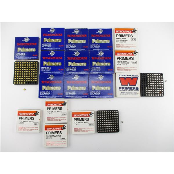 ASSORTED SMALL AND LARGE RIFLE PRIMERS