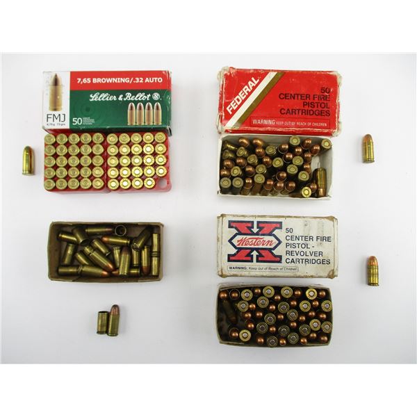 ASSORTED .32 AUTO AMMO LOT
