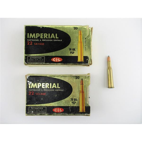 IMPERIAL .22 SAVAGE AMMO
