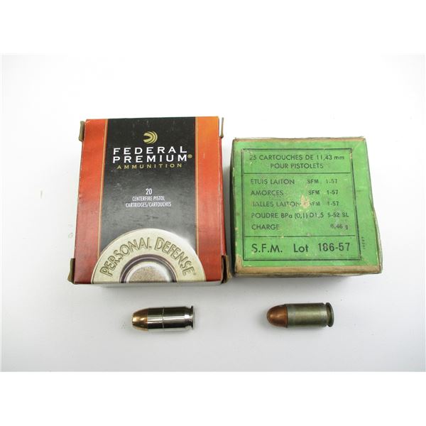 ASSORTED .45 AUTO AMMO