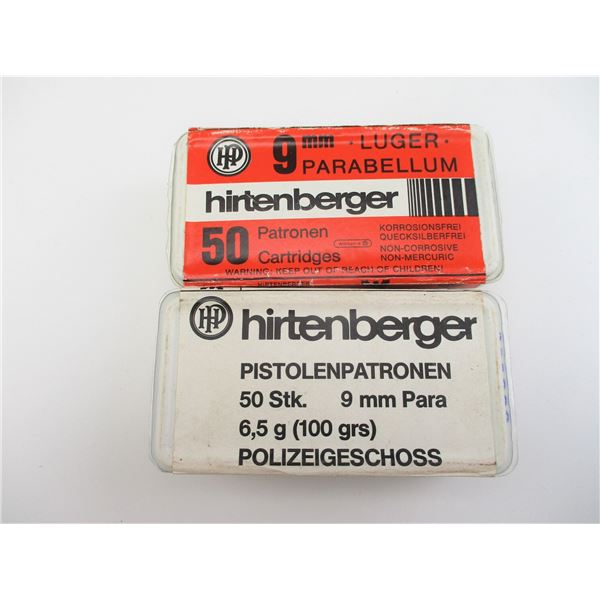 HIRTENBERGER 9MM LUGER AMMO