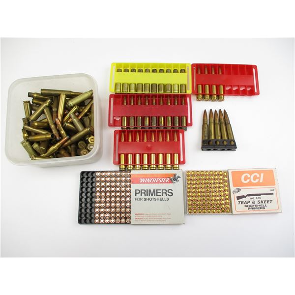 ASSORTED AMMO AND PRIMER LOT