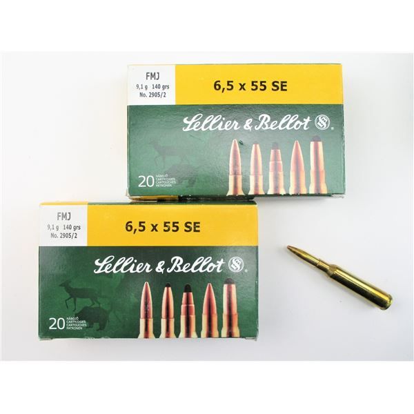 SELLIER & BELLOT 6.5X55 SE AMMO LOT