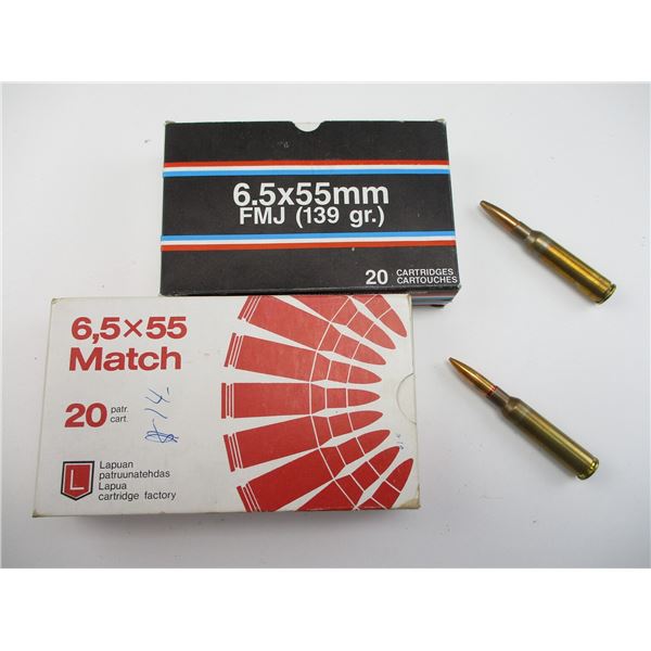 ASSORTED 6.5X55 AMMO
