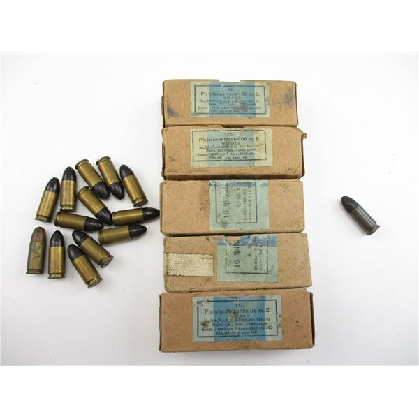 WWII GERMAN 9MM LUGER AMMO