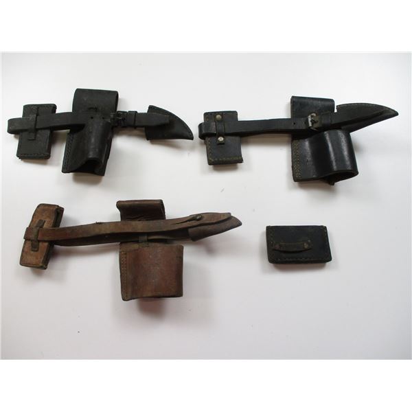 LEATHER SCABBARDS LOT