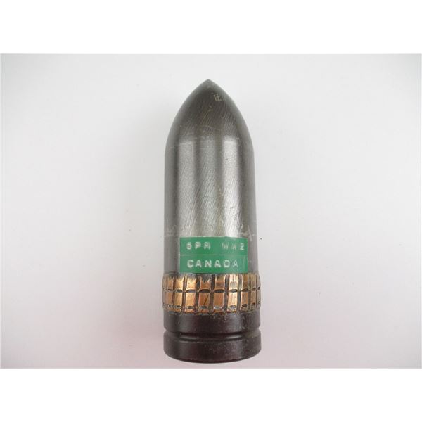 WWII CANADIAN INERT 6-PDR AP SHELL
