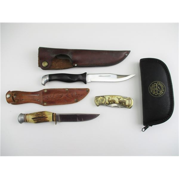 ASSORTED HUNTING KNIVES ETC