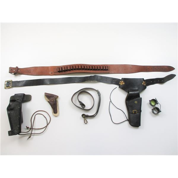 ASSORTED LEATHER BELTS & HOLSTERS