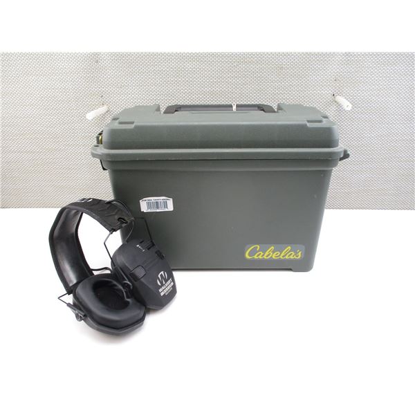 DRY BOX AMMO BIN & EAR PROTECTION