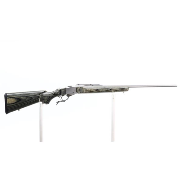 AS NEW. NO BOX , RUGER  , MODEL: NO1-B STAINLESS , CALIBER: 270 WIN