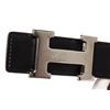 Image 2 : Hermes Black Brown Leather Reversible Mini Constance Belt 80
