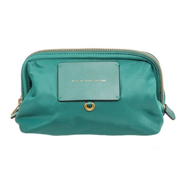 Marc By Marc Jacobs Green Nylon Preppy Cosmetic Pouch