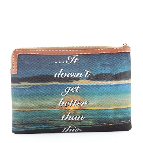 Celine Until Tomorrow Zip Pouch Printed Canvas Small Multicolor, Print