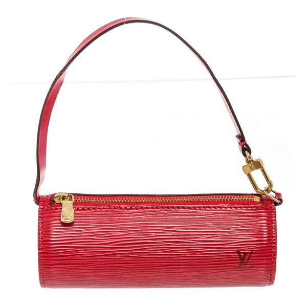 Louis Vuitton Red Epi Leather Mini Papillon Pochette Bag