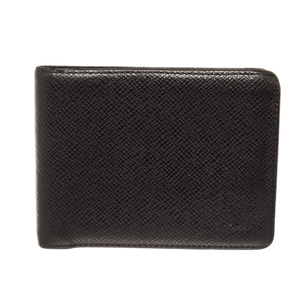 Louis Vuitton Black Taiga Leather Multiple Wallet