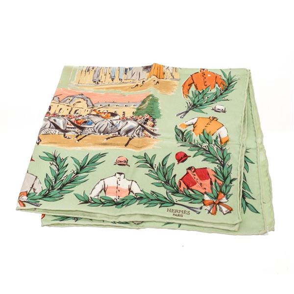 Hermes Multicolor Silk Scarf