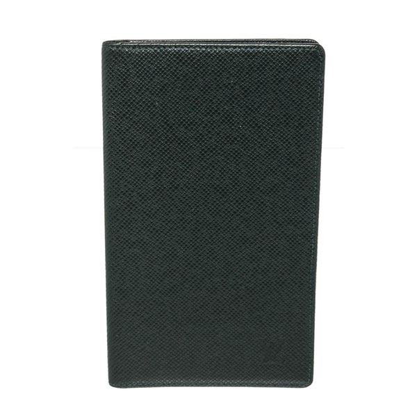Louis Vuitton Black Leather European Checkbook Wallet