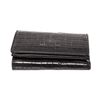Image 4 : Yves Saint Laurent Black Embossed Leather Tri-fold Wallet