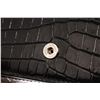 Image 9 : Yves Saint Laurent Black Embossed Leather Tri-fold Wallet