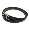 Image 5 : Hermes Black Leather Palladium Plated Behapi Double Tour Bracelet