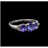 Image 1 : 14KT White Gold 1.33 ctw Tanzanite and Diamond Ring