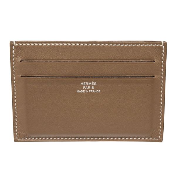 Hermes Brown Leather Citizen Cardholder Wallet