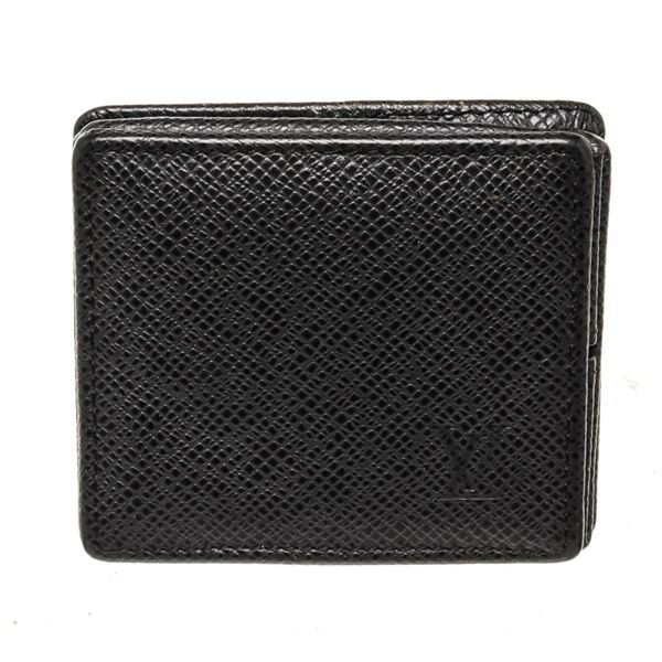 Louis Vuitton Black Taiga Leather Porte Monnaie Boite Wallet