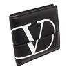 Image 2 : Valentino Black Leather Logo Print Bifold Wallet