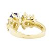 Image 3 : 1.60 ctw Blue Sapphire And Diamond Ring - 14KT Yellow Gold