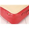 Image 9 : Hermes Rouge Garance Red Leather andamp; Beige Toile Canvas Victoria Messenger B