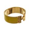 Image 6 : Hermes Yellow Wide Clic Clac Bracelet