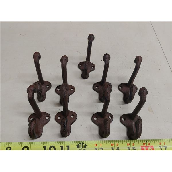 9 2 3/4" Iron Acorn Hooks