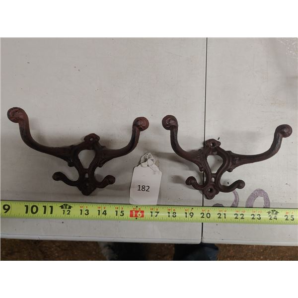 2 7 Inch Iron Double Hooks