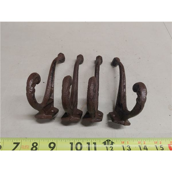 4 Iron 5 Inch Coat Hooks