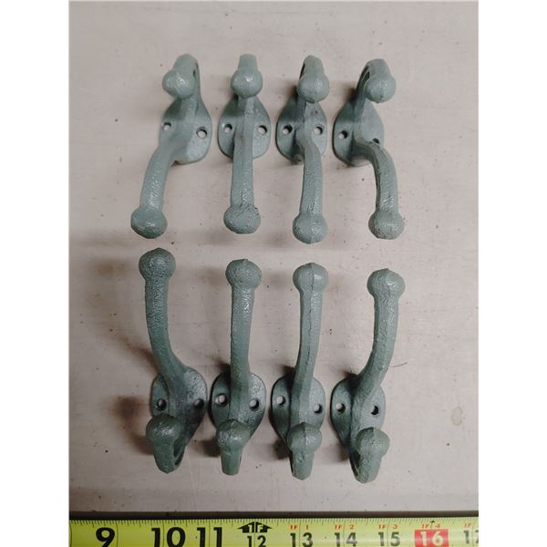 8 Iron 5 Inch Baby Blue Coat Hooks