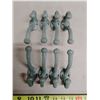 Image 1 : 8 Iron 5 Inch Baby Blue Coat Hooks