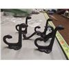Image 2 : 4 Iron Acorn Hooks + 1 Black Iron Hook
