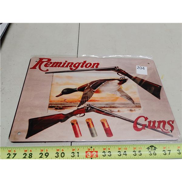 8 x 11 3/4" Tin Sign Remington
