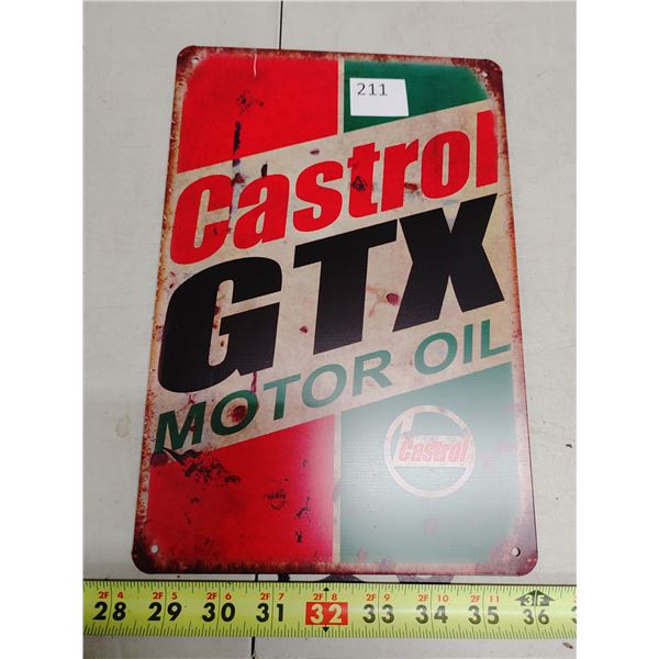 8 x 11 3/4" Tin Sign "Castrol"