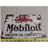 Image 1 : 8 x 11 3/4" Tin Sign Mobil Oil