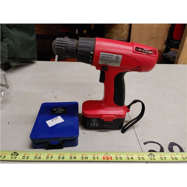 Cordless Drill + Full Vintage Bit set